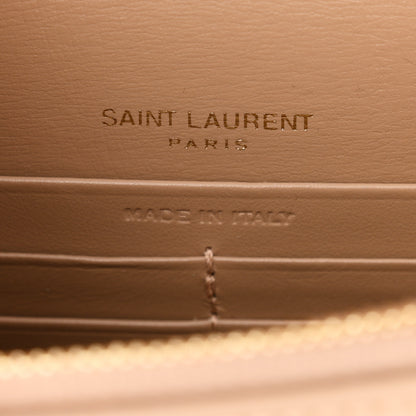 Saint Laurent Calfskin Monogram Sunset Chain Wallet Dark Toffee 6 of 11
