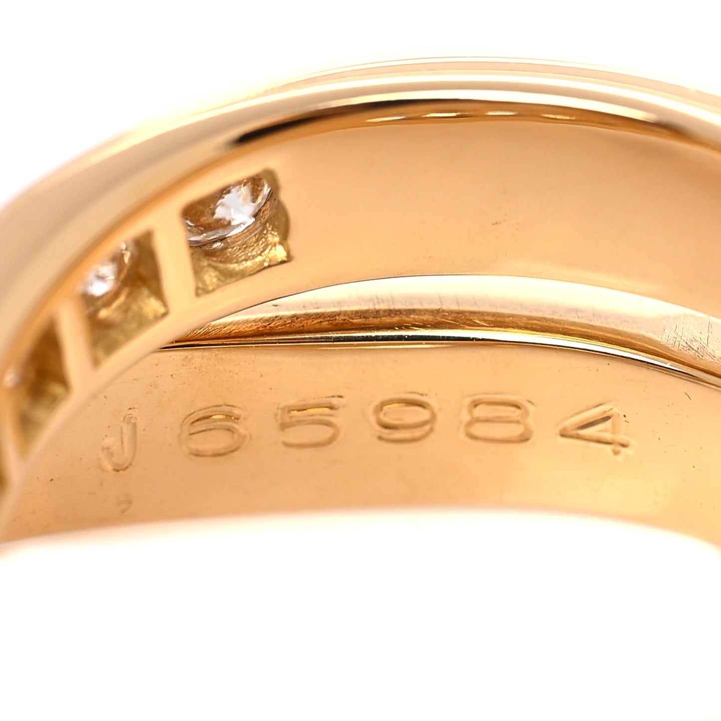 18K Yellow Gold Diamond Paris Nouvelle Vague Ring 52 6