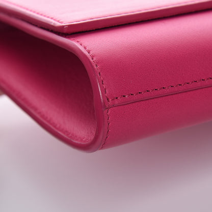 Saint Laurent Calfskin Classic Y Ligne Clutch Fuchsia 10 of 11