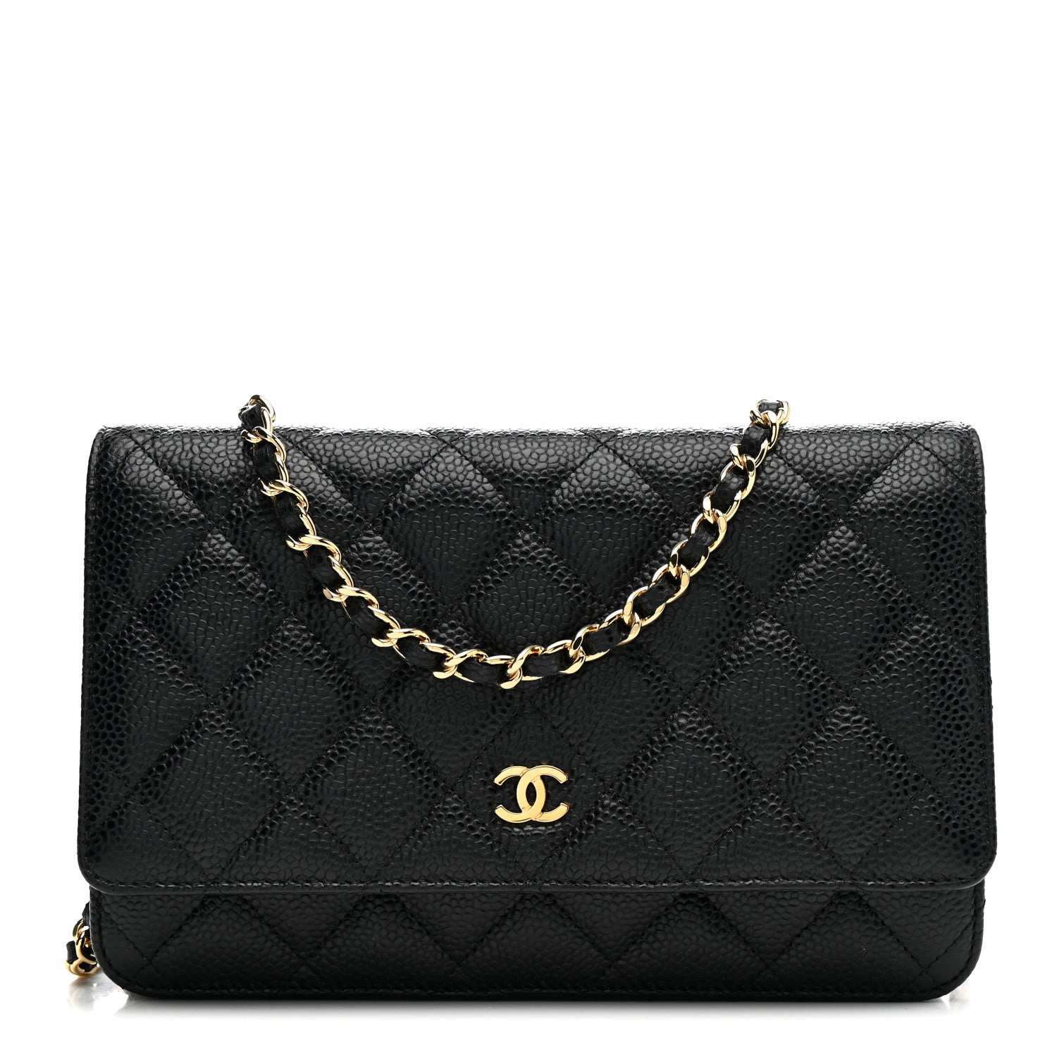 Chanel Caviar Quilted Wallet on Chain WOC Black 1 of 12