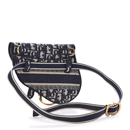 Christian Dior Oblique Saddle Belt Bag Blue 3 of 9