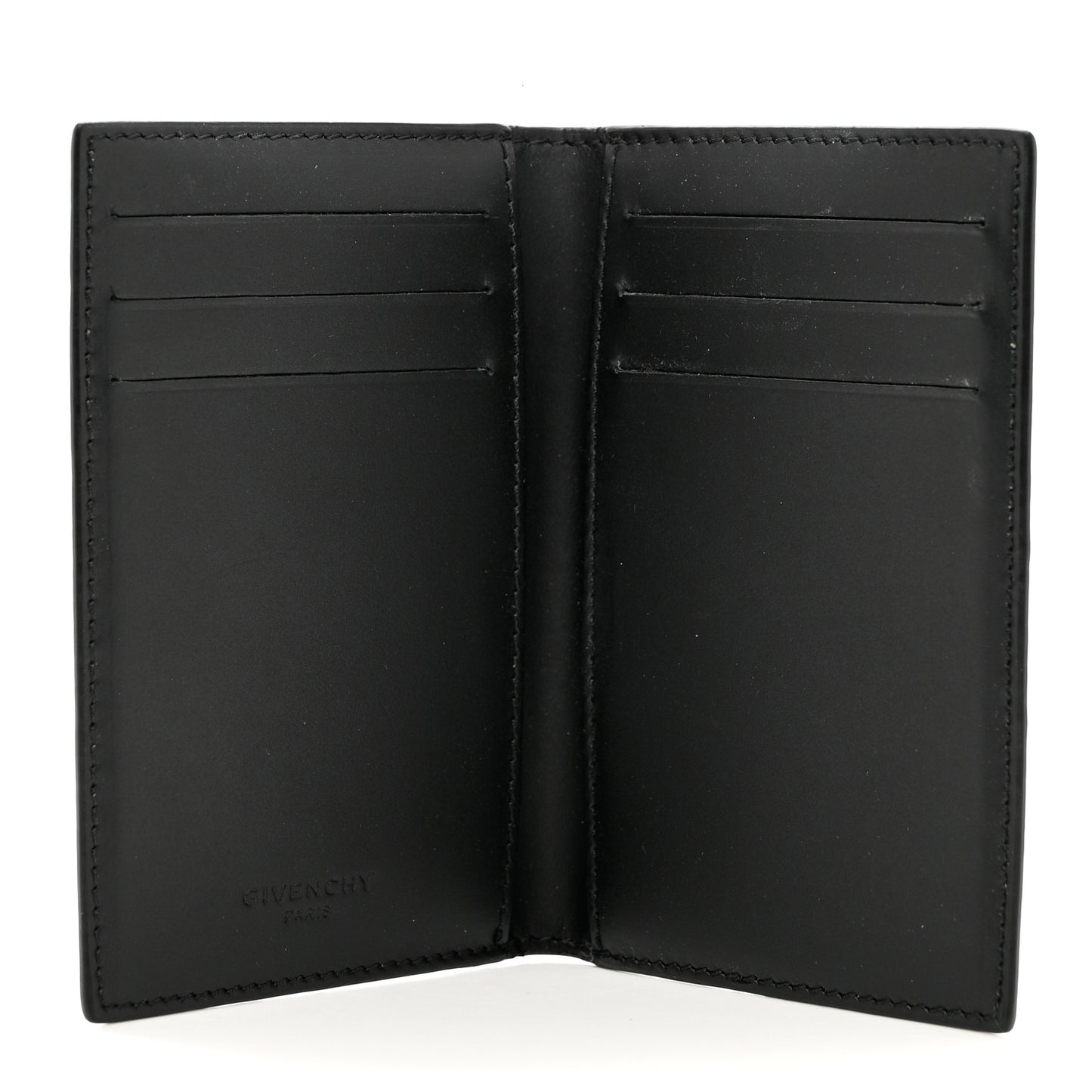 Textured Coated Canvas Monkey Brother Print Folding Card Holder Black