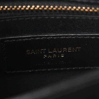 Saint Laurent Calfskin Y Quilted Monogram Toy Loulou Crossbody Bag Black 6 of 10