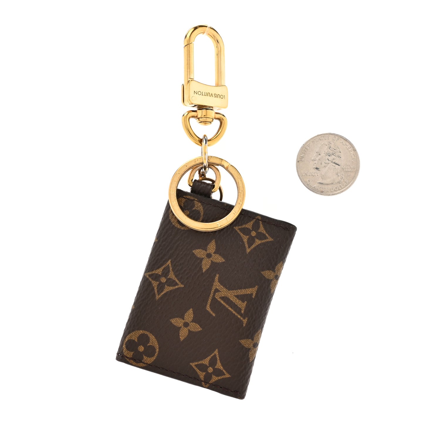 Monogram Kirigami Pouch Bag Charm Key Holder