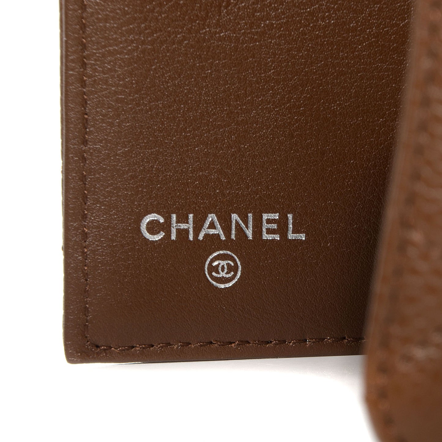 Caviar Quilted Large Flap Wallet Brown