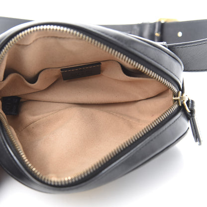 Gucci Calfskin Matelasse GG Marmont Belt Bag 85 34 Black 5 of 12