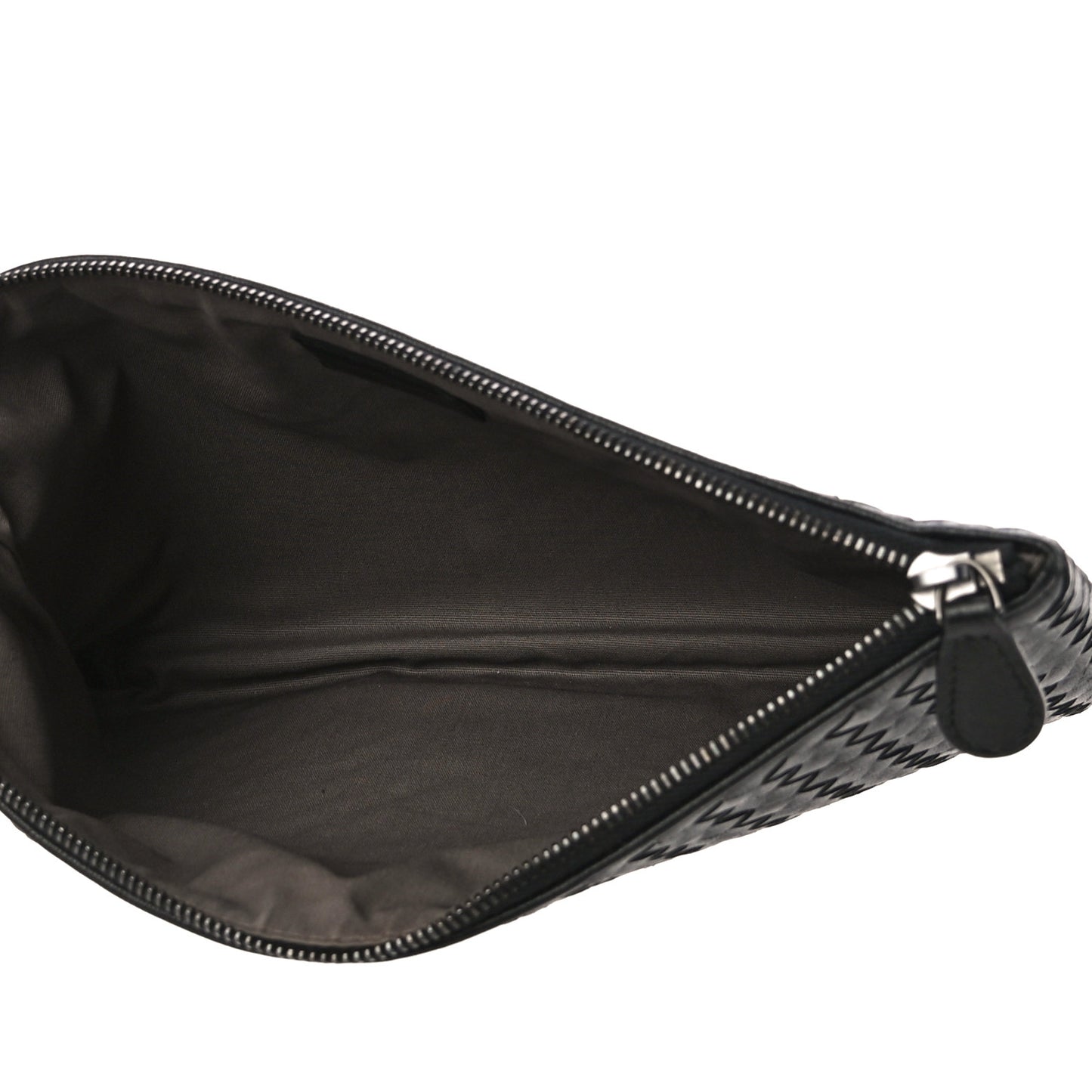 Nappa Intrecciato Medium Zip Pouch Black