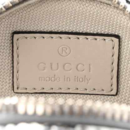 Gucci Guccissima Mirror Effect GG Round Coin Purse Silver 6 of 10