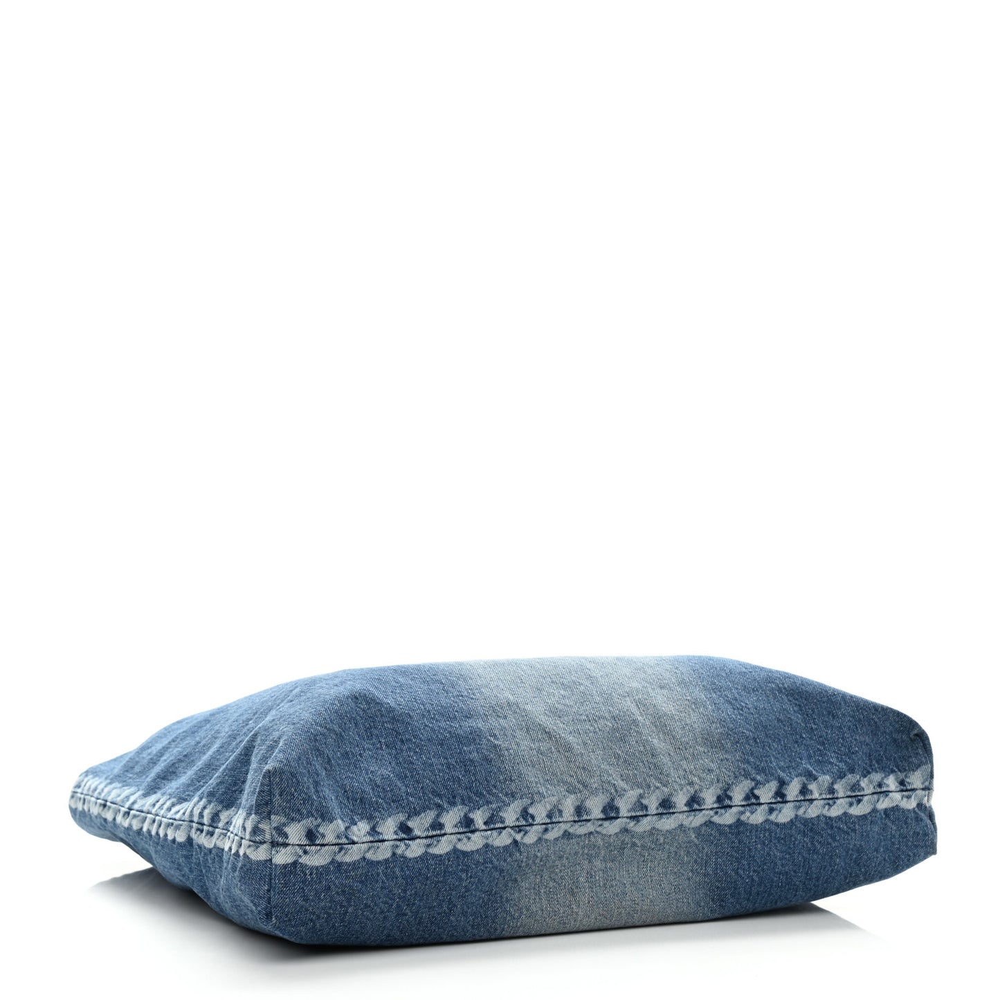 Denim Printed Shopping Bag Blue