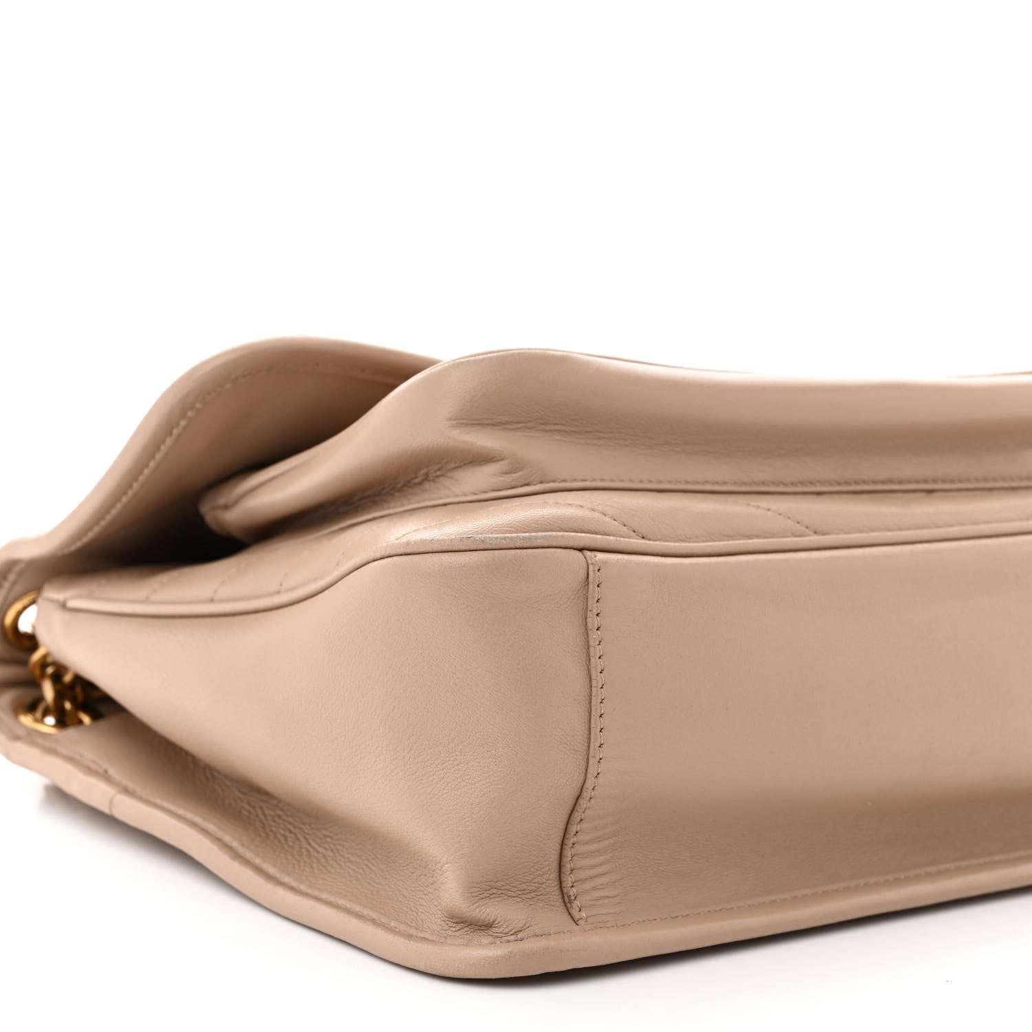 Saint Laurent Lambskin Matelasse Monogram Medium Niki Chain Satchel Light Taupe 9 of 14
