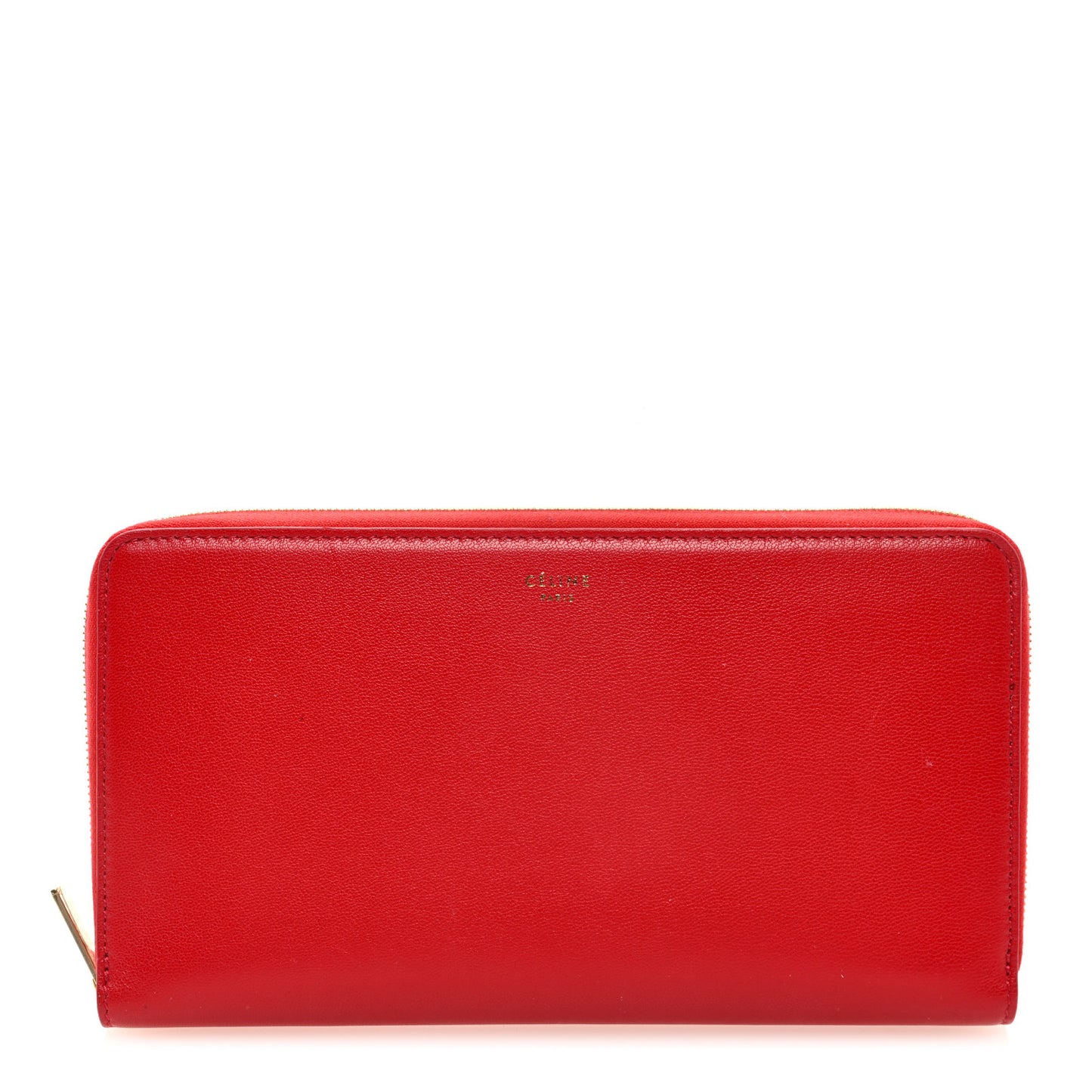 Lambskin Large Zip Around Multifunction Wallet Red