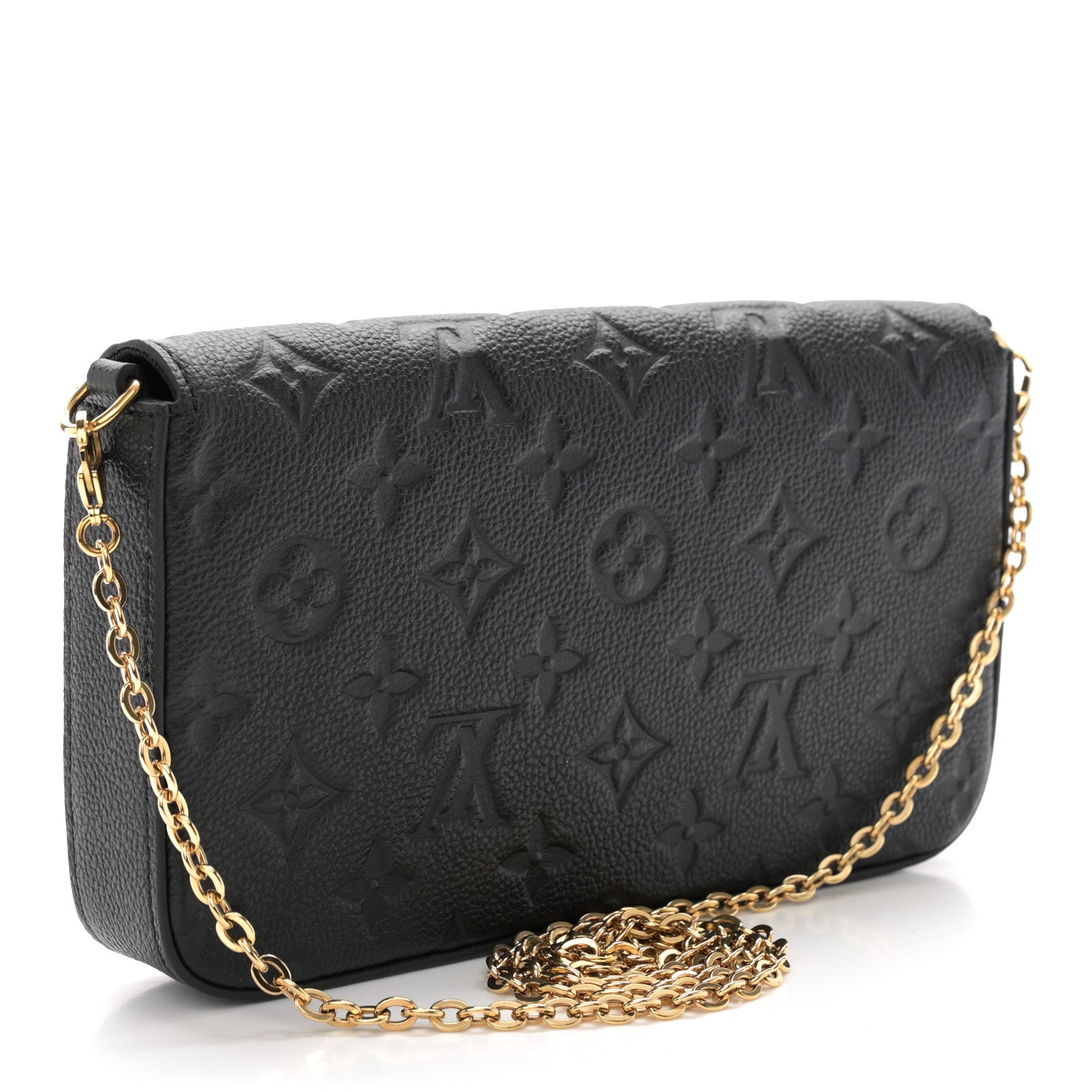 Louis Vuitton Empreinte Pochette Felicie Chain Wallet Black 5 of 12