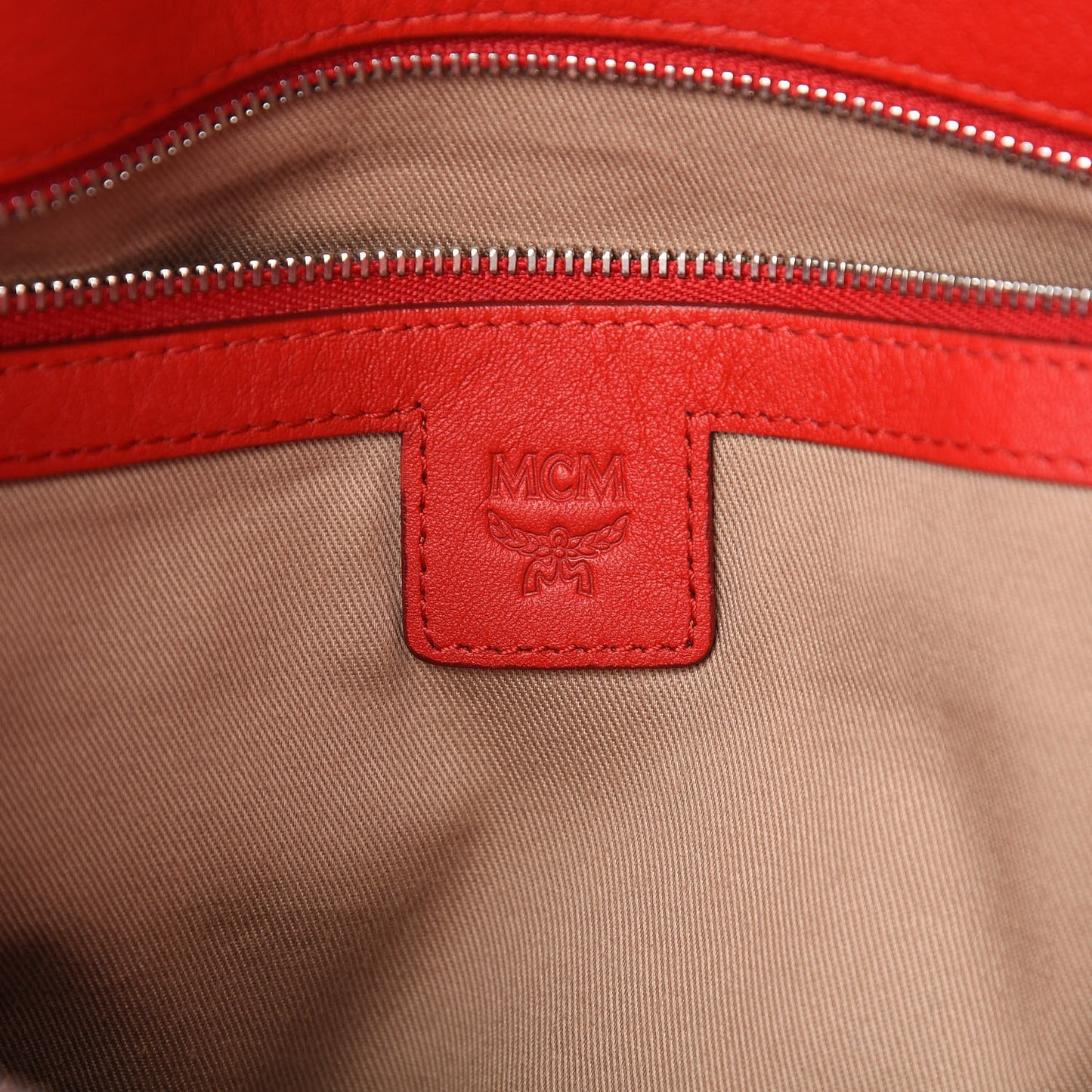 Calfskin Ottomar Monogram Large Essential Tote Viva Red