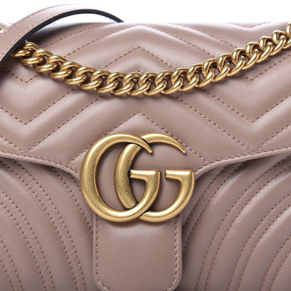Gucci Calfskin Matelasse Small GG Marmont Shoulder Bag Porcelain Rose 10 of 10