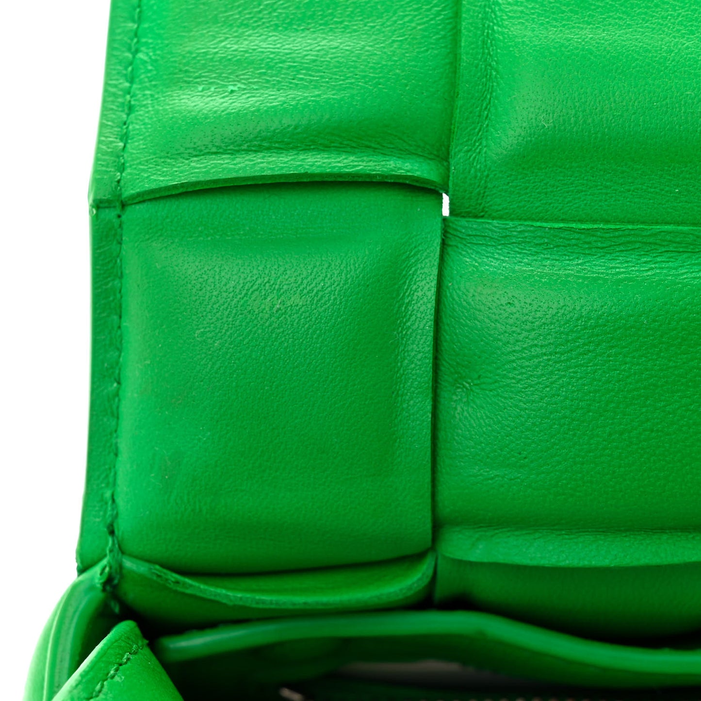 Nappa Maxi Intreccio Small Padded Cassette Crossbody Bag Parakeet