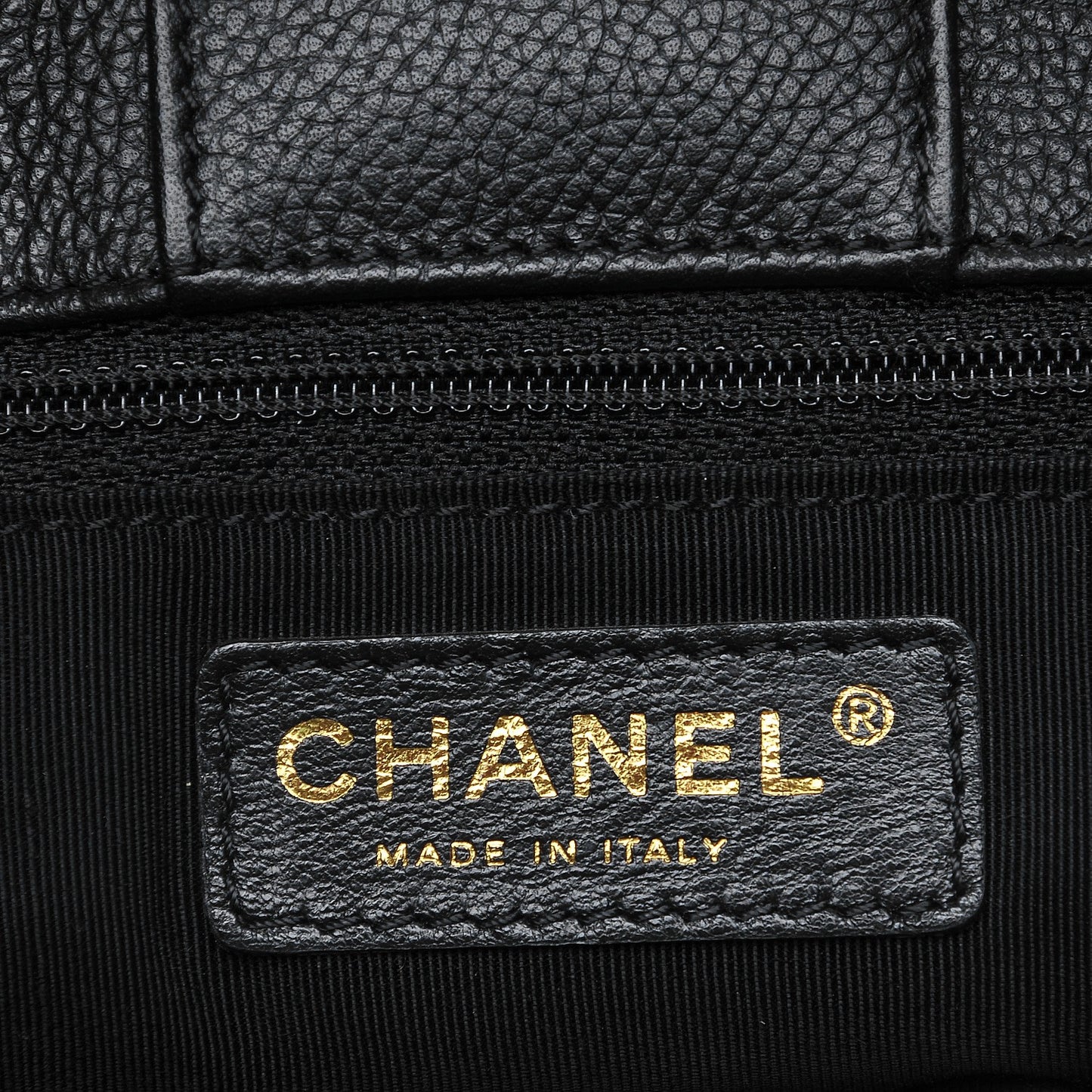 Calfskin Cerf Executive Shopper Tote Black