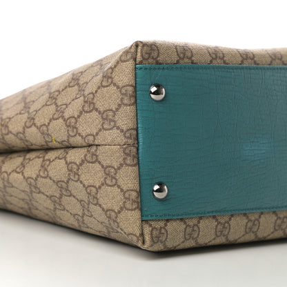 Gucci GG Plus Monogram Small Vertical Tote Turquoise 9 of 16