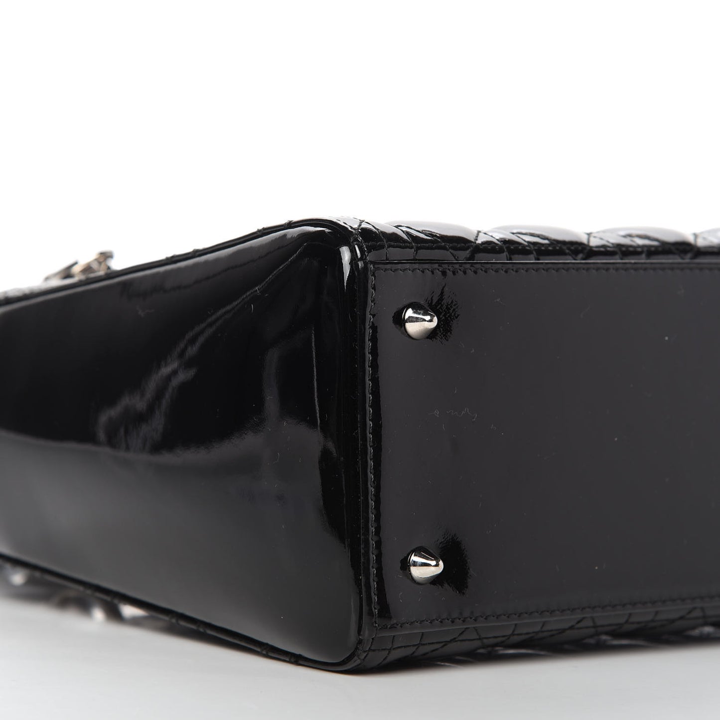 Patent Cannage Medium Lady Dior Black