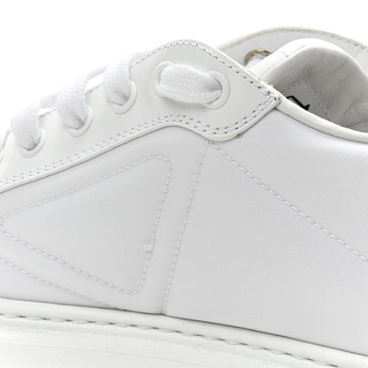 Prada Re-Nylon Spazzolato Rubber Triangle Logo Macro Quilted Mens 35mm Platform Sneakers 39 White 12 of 14