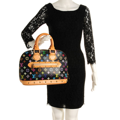 Louis Vuitton Monogram Multicolor Alma Black 2 of 7