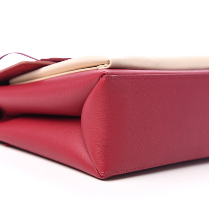 Louis Vuitton Soft Calfskin My Lockme Top Handle Rose Boudoir Lie de Vin Creme 6 of 9