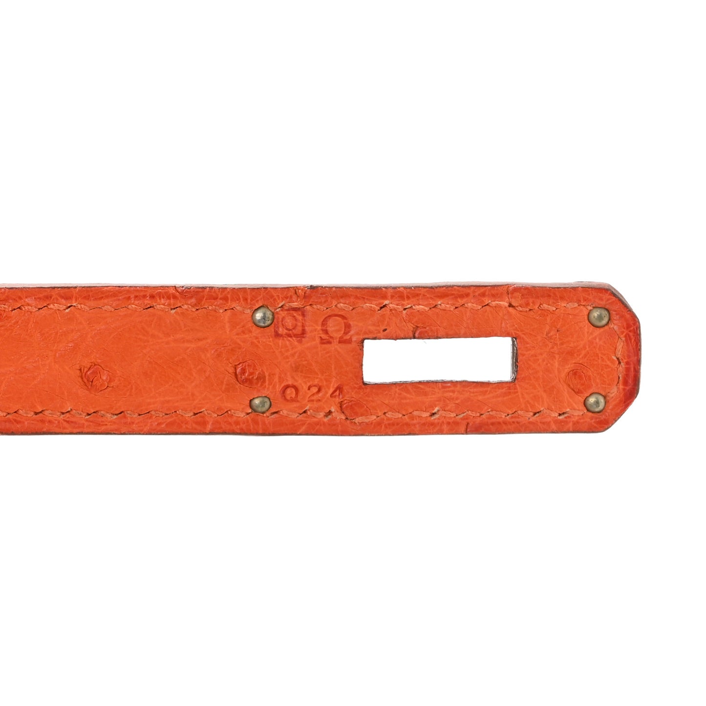 Ostrich Birkin 30 Tangerine