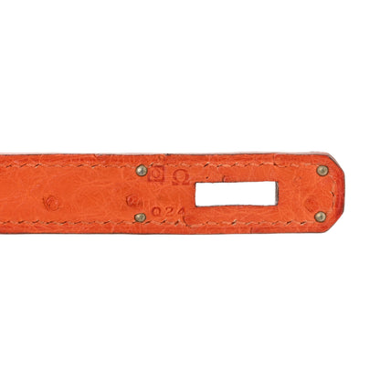 Hermes Ostrich Birkin 30 Tangerine 7 of 11