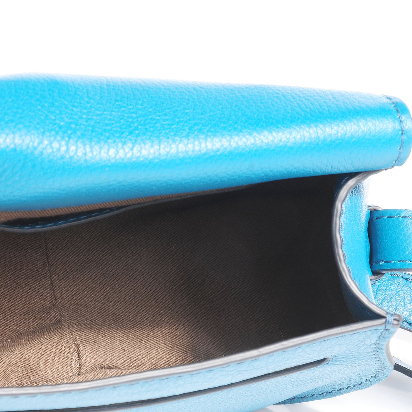 Calfskin Mini Marcie Round Crossbody Bag Laguna Blue