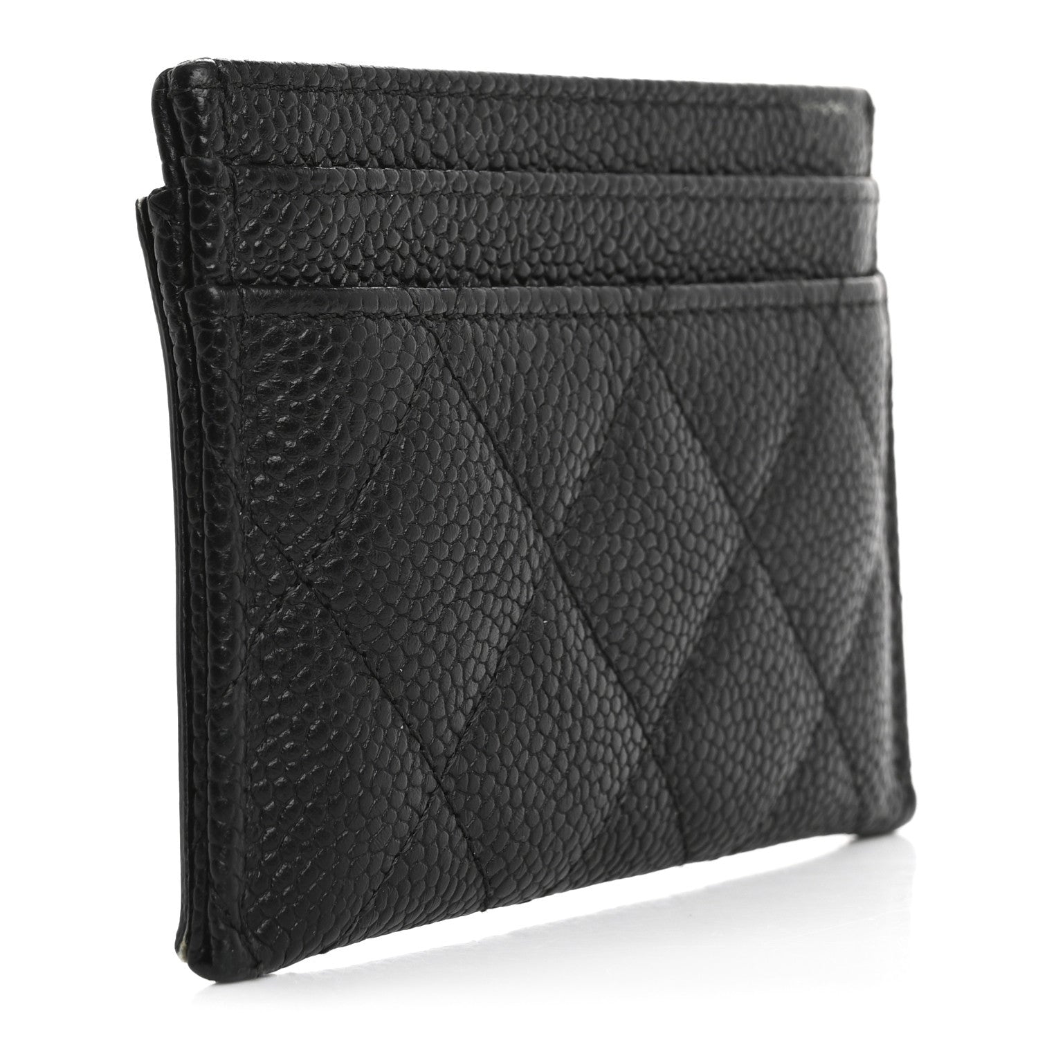 Chanel Caviar Quilted Filigree Card Holder Black 3 of 13
