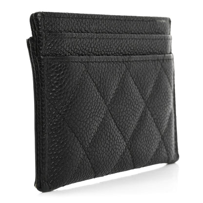 Chanel Caviar Quilted Filigree Card Holder Black 3 of 13