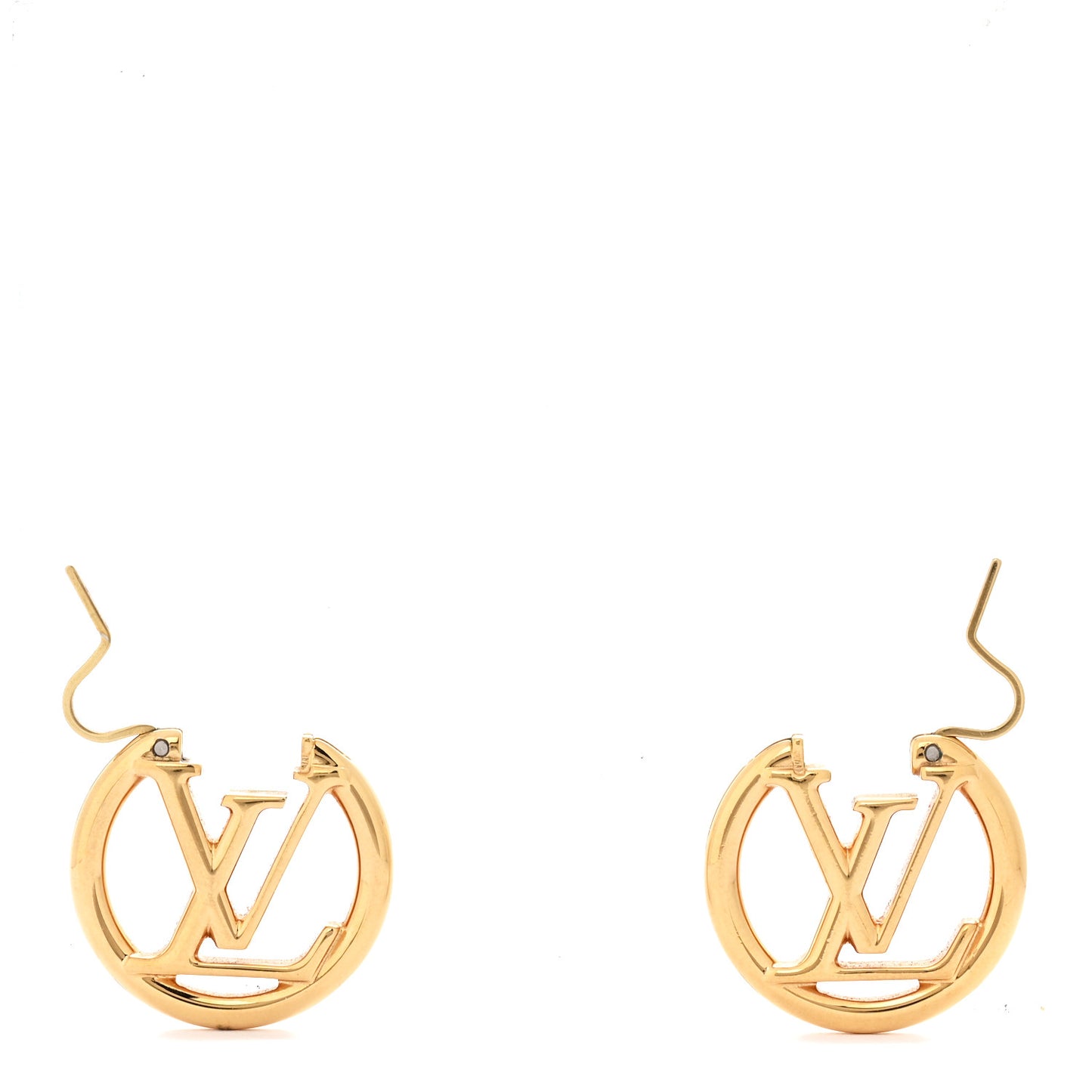 Metal Small Louise Hoop Earrings Gold