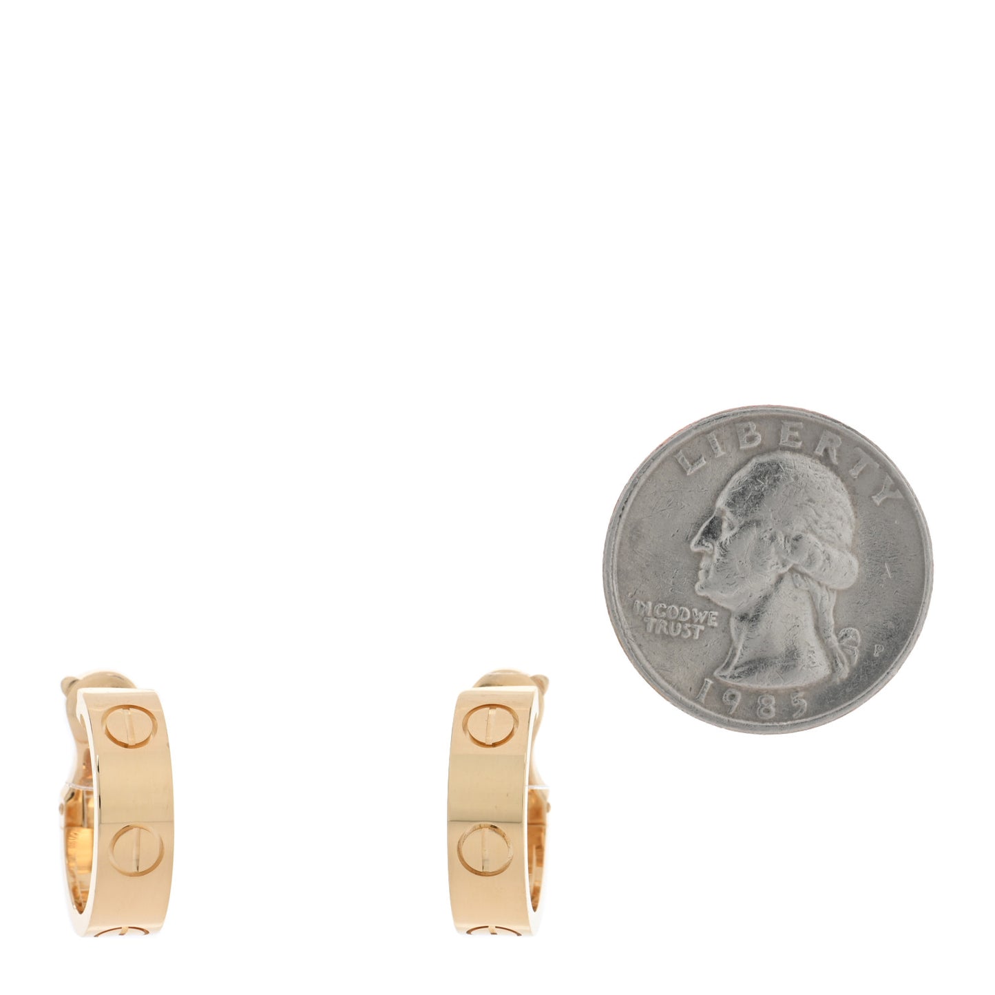 18K Yellow Gold 5.5mm LOVE French Clip Hoop Earrings