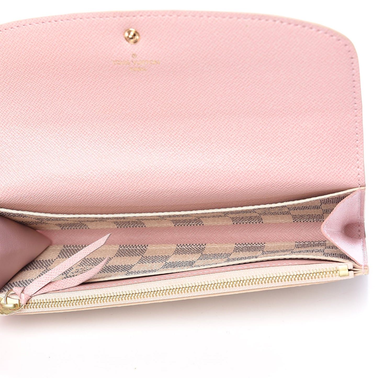 Damier Azur Emilie Wallet Rose Ballerine