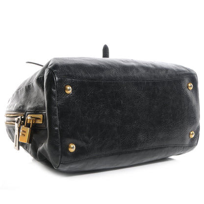Prada Glace Calf Bowler Bag Black 4 of 10