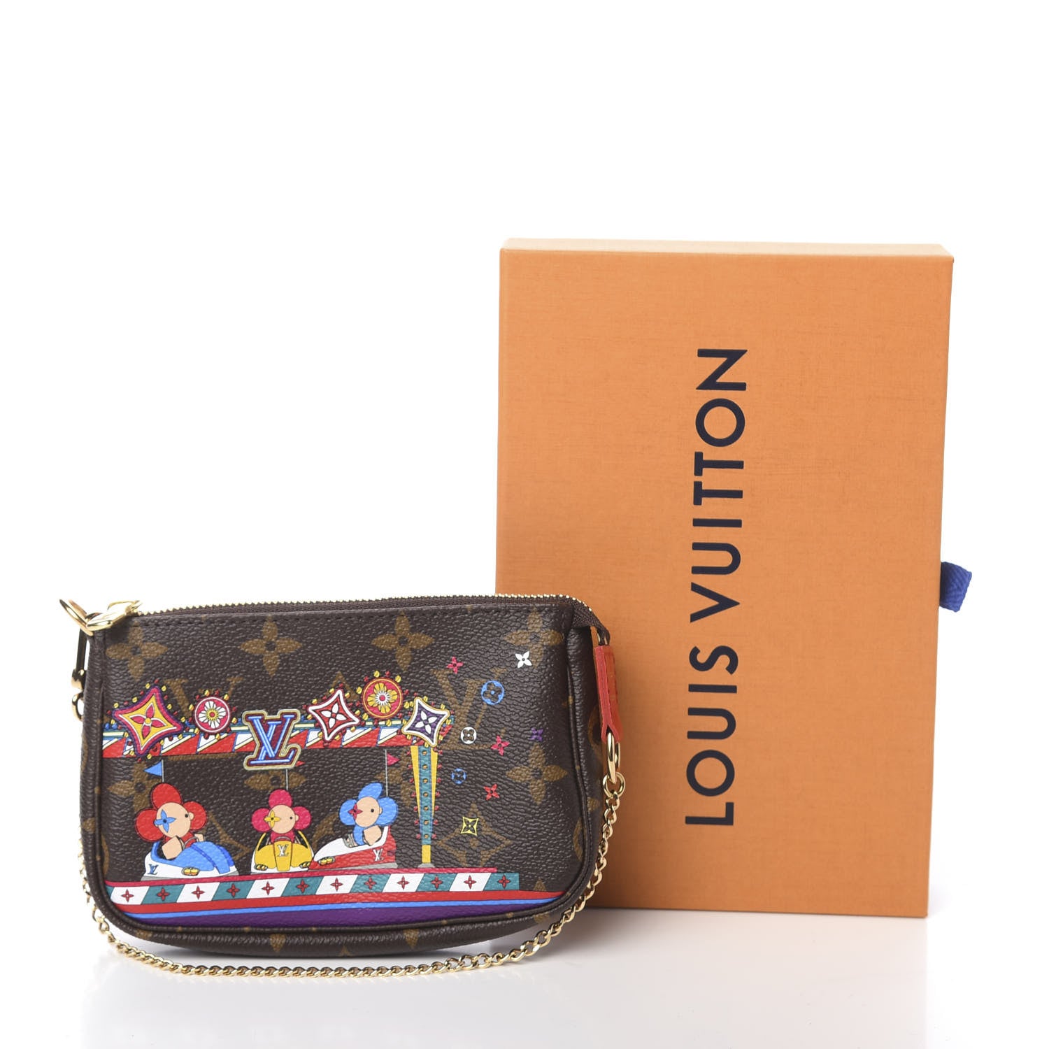 Louis Vuitton Monogram 2020 Christmas Animation Bumper Cars Mini Pochette Accessories Coquelicot 8 of 8