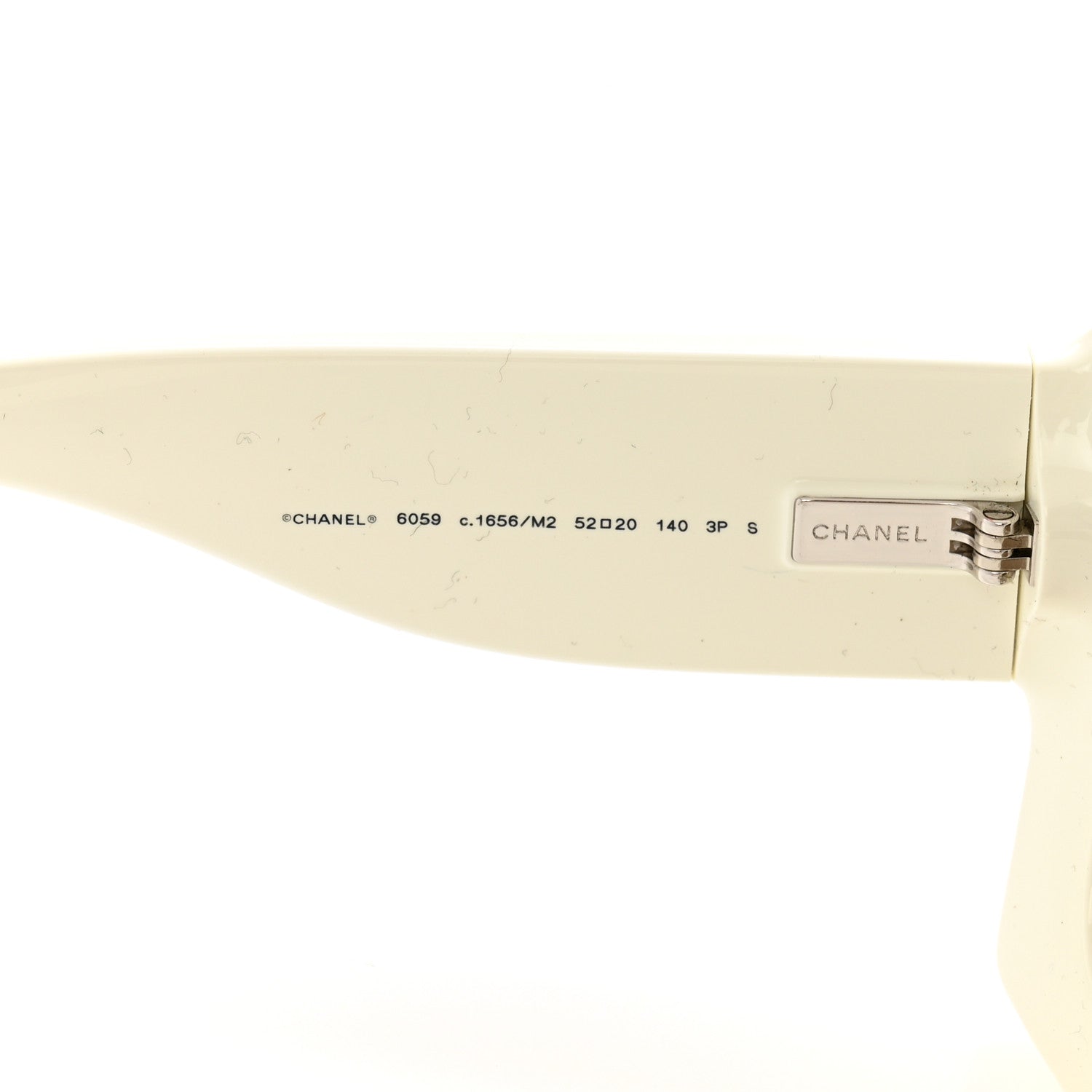 Chanel Acetate Square Sunglasses 6059 Black White 6 of 8