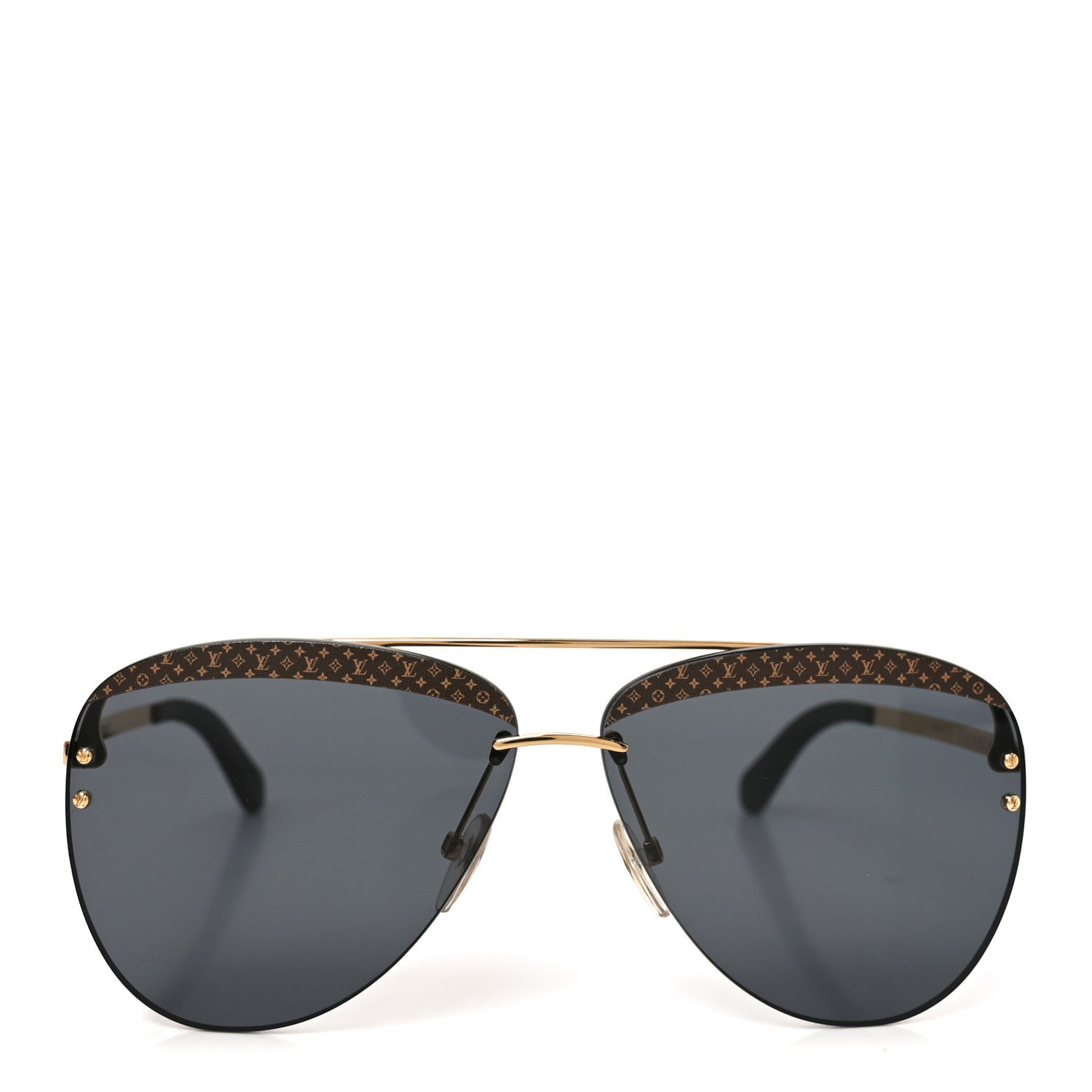 Metal Monogram La Favorite Pilot Aviator Sunglasses Z1433W Black