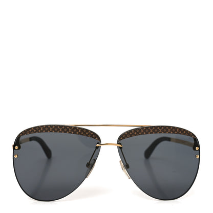 Louis Vuitton Metal Monogram La Favorite Pilot Aviator Sunglasses Z1433W Black 2 of 7