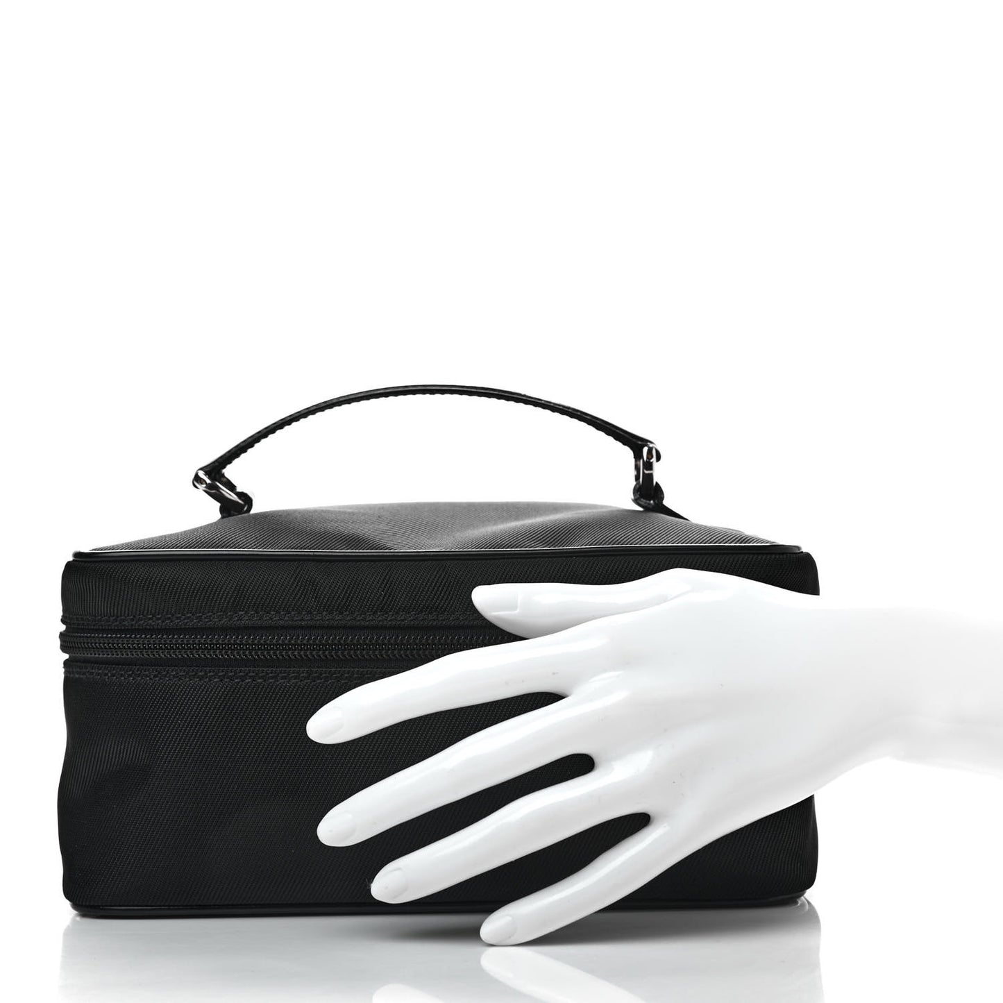 Nylon Bamboo Vanity Case Black