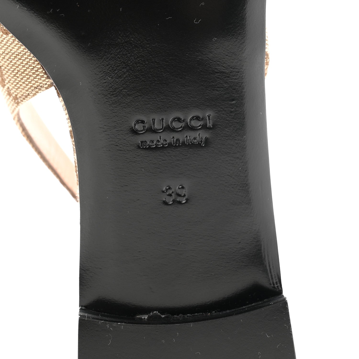 Gucci Monogram Horsebit Womens Slingback Ballet Flat 39 Beige Ebony Cocoa 7 of 11