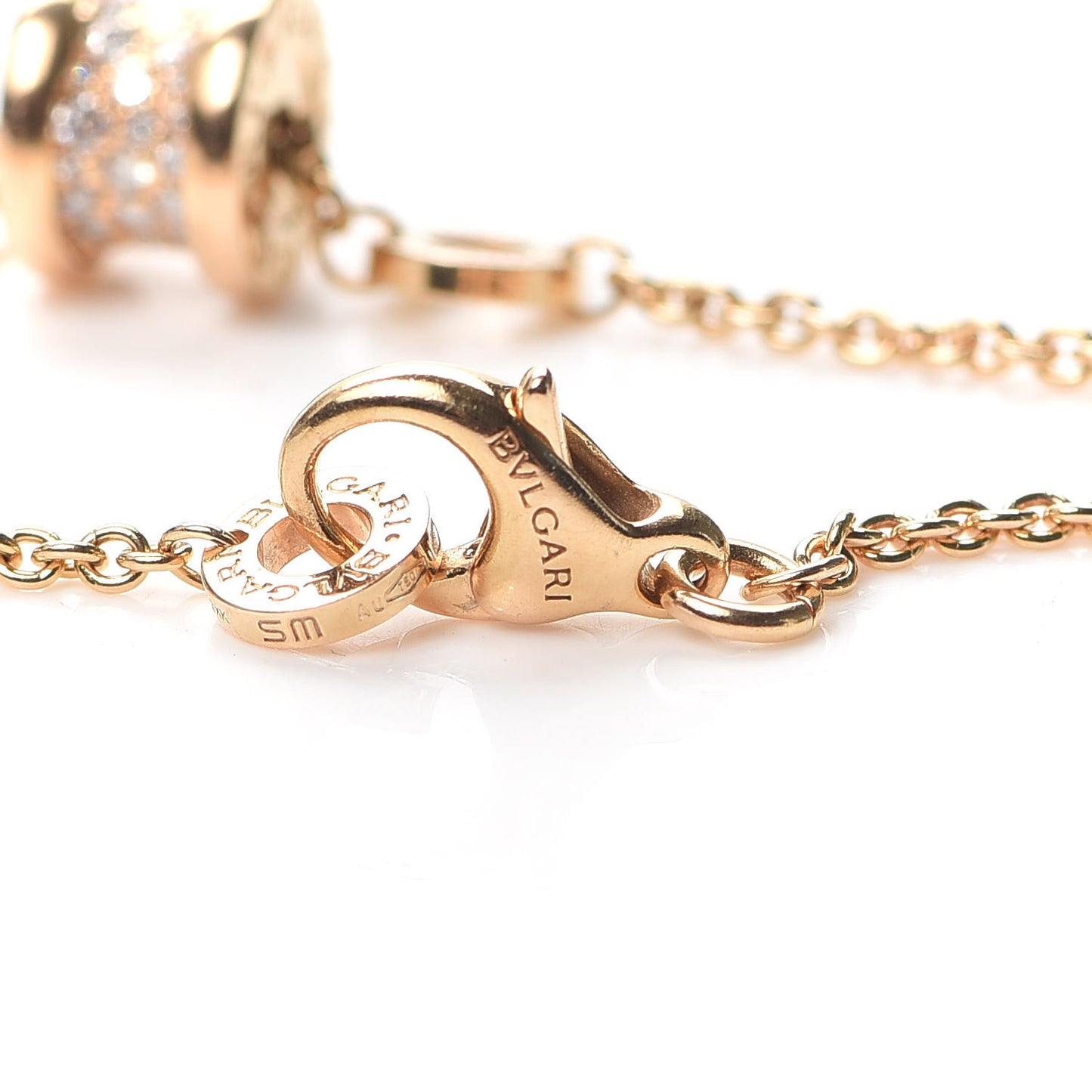 18K Rose Gold Diamond B.Zero1 Bracelet SM