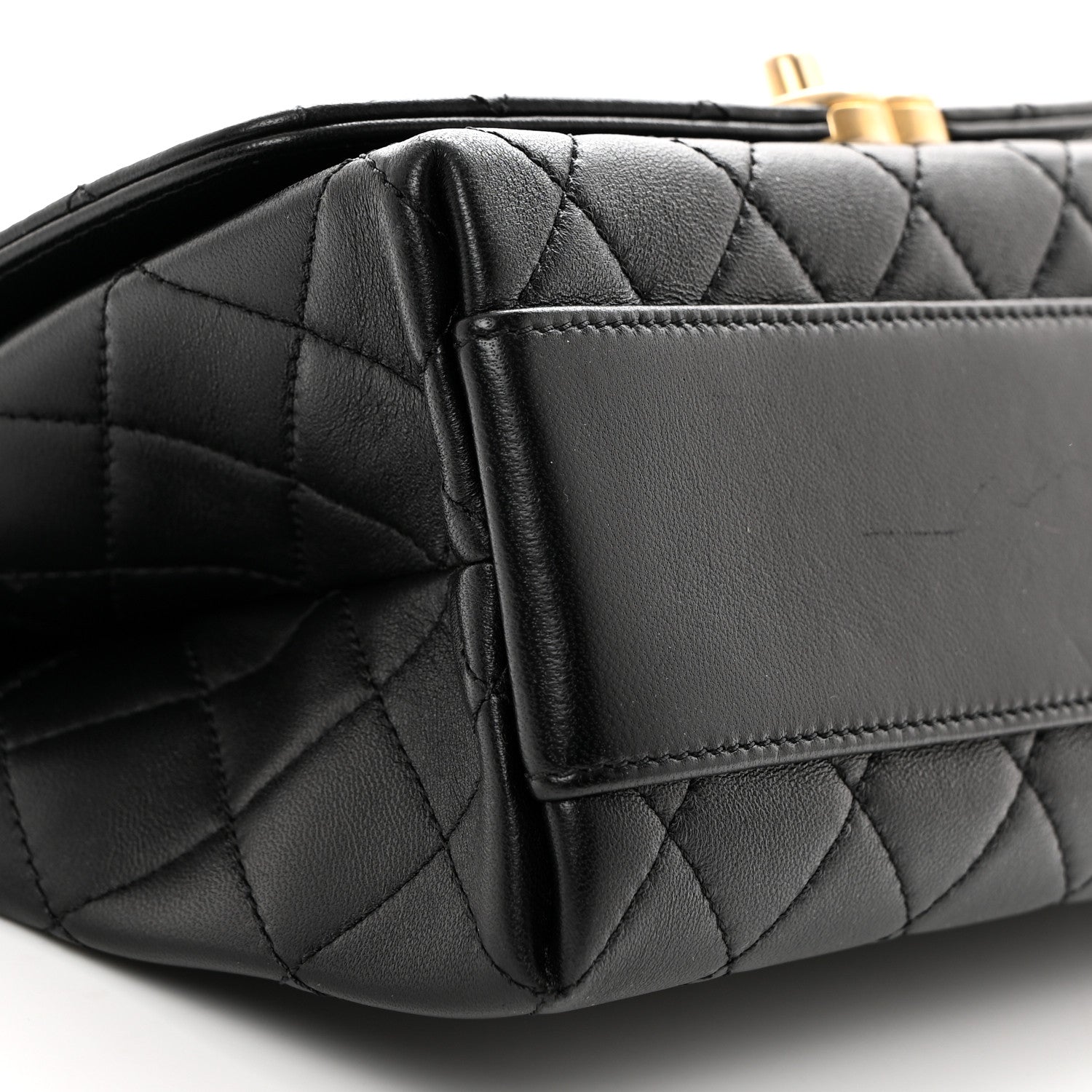 Chanel Lambskin Quilted La Parisienne Top Handle Flap Black 9 of 10