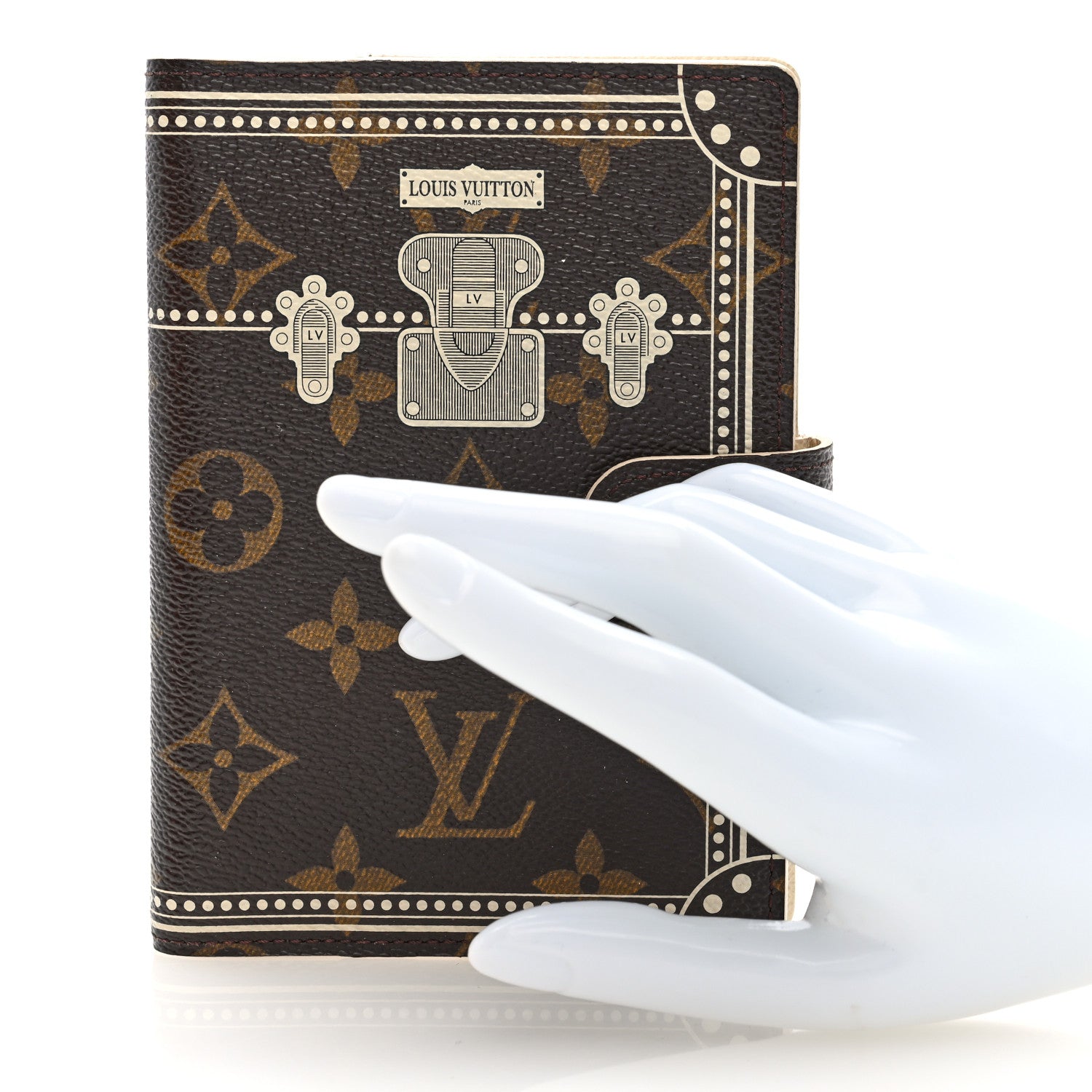 Louis Vuitton Monogram Trunk Small Ring Agenda Cover White 2 of 6