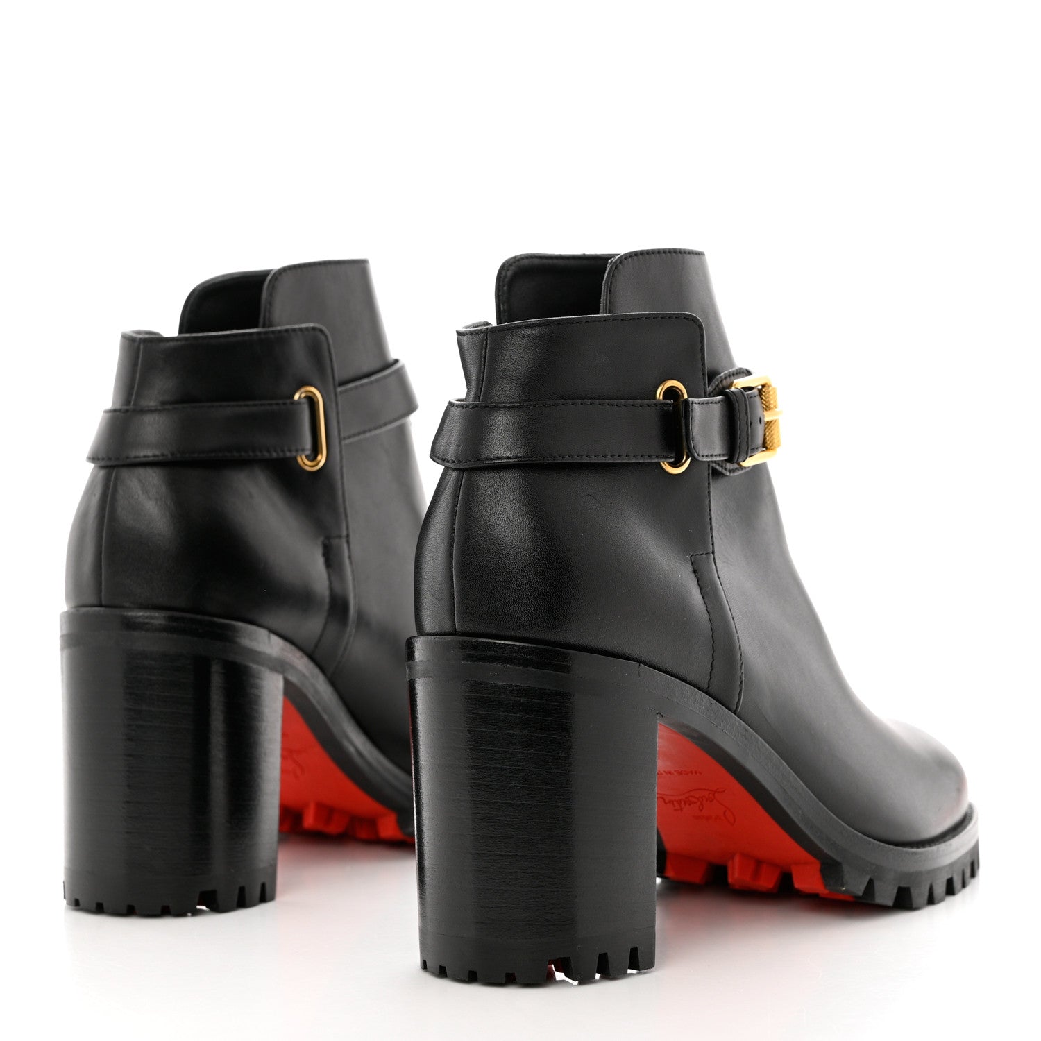 Christian Louboutin Calfskin Communa 70 Ankle Boots 37 Black 4 of 10