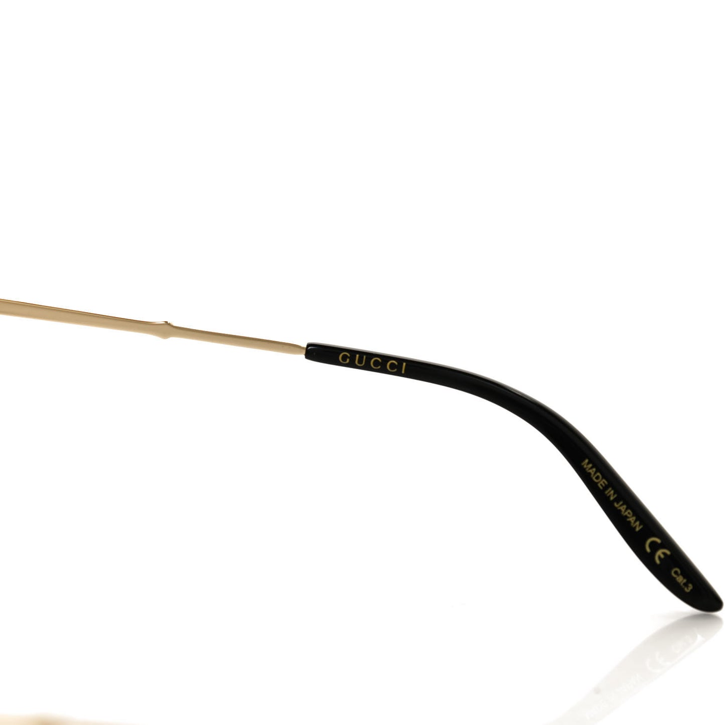 Metal Aviator Sunglasses GG0672S Black Gold