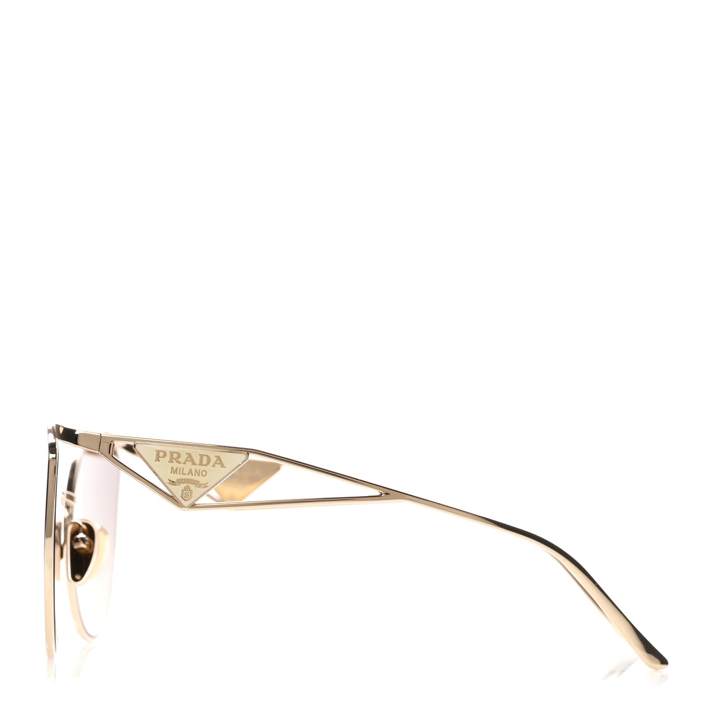 Metal Symbole Triangle Logo Sunglasses SPR50Z Gold