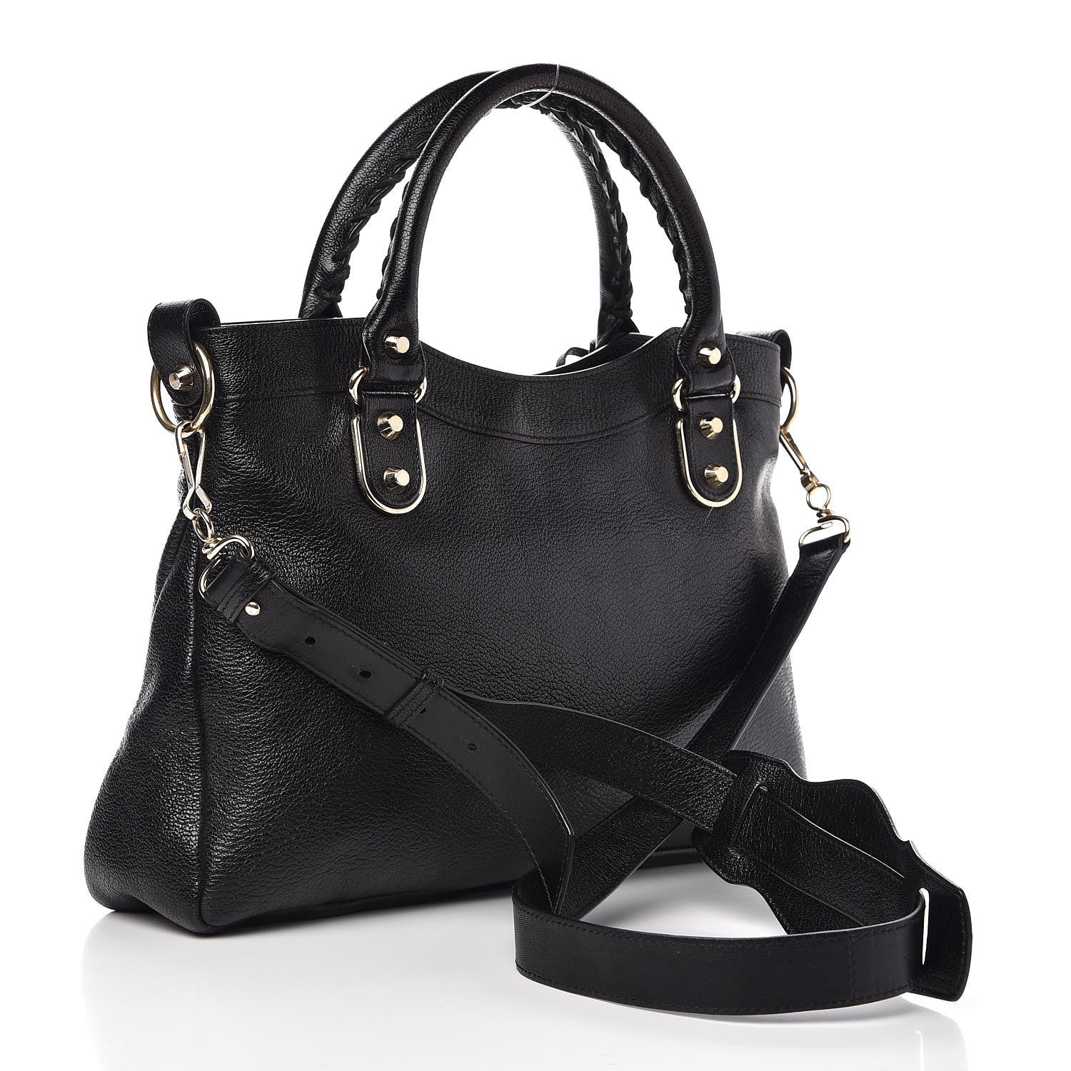 Balenciaga Chevre Silver Metallic Edge Hardware Town Black 4 of 8