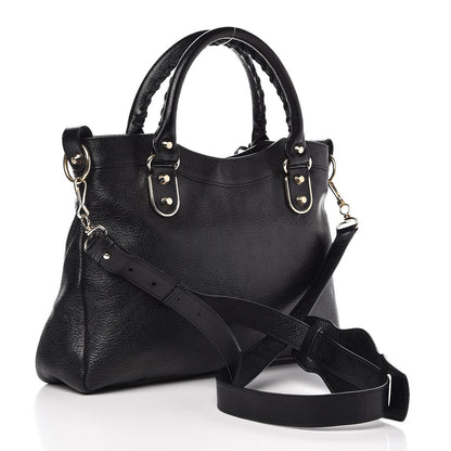 Balenciaga Chevre Silver Metallic Edge Hardware Town Black 4 of 8