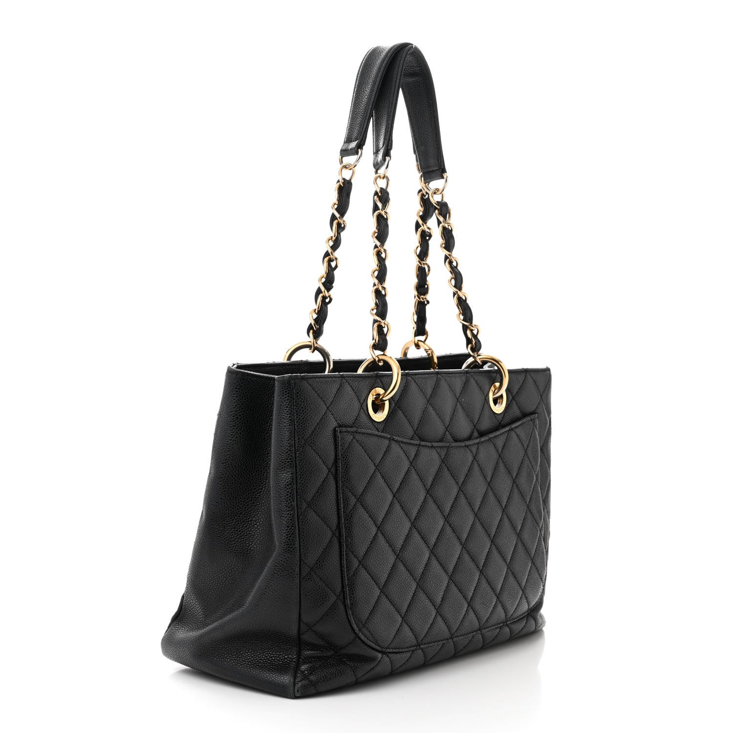 Chanel Caviar Quilted Grand Shopping Tote GST Black 3 of 12
