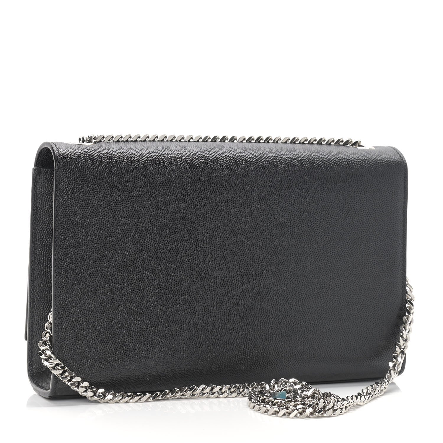 Saint Laurent Grain De Poudre Medium Classic Monogram Kate Satchel Black 3 of 8